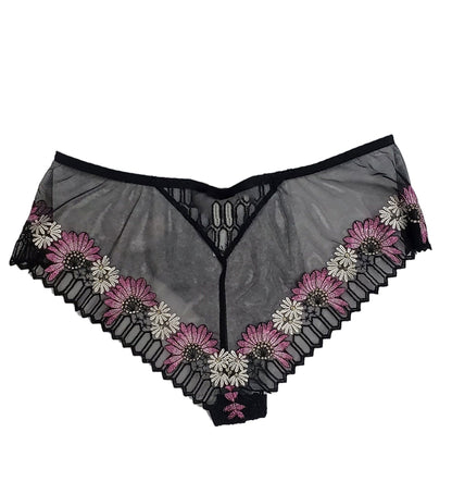 Louisa Bracq shorty from the Flower Power line features luxurious embroidery exclusively at Di Moda Lingerie Toronto.