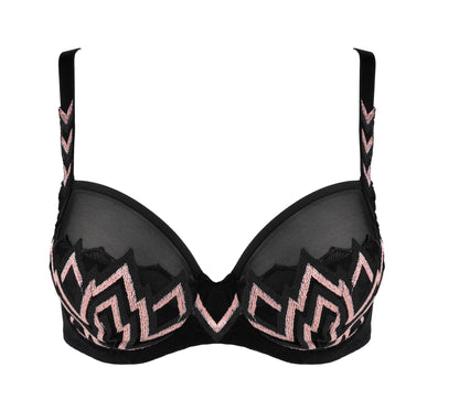 The Louisa Bracq full cup bra from the Ziggy line is a faithful reference to the aesthetics of David Bowie.