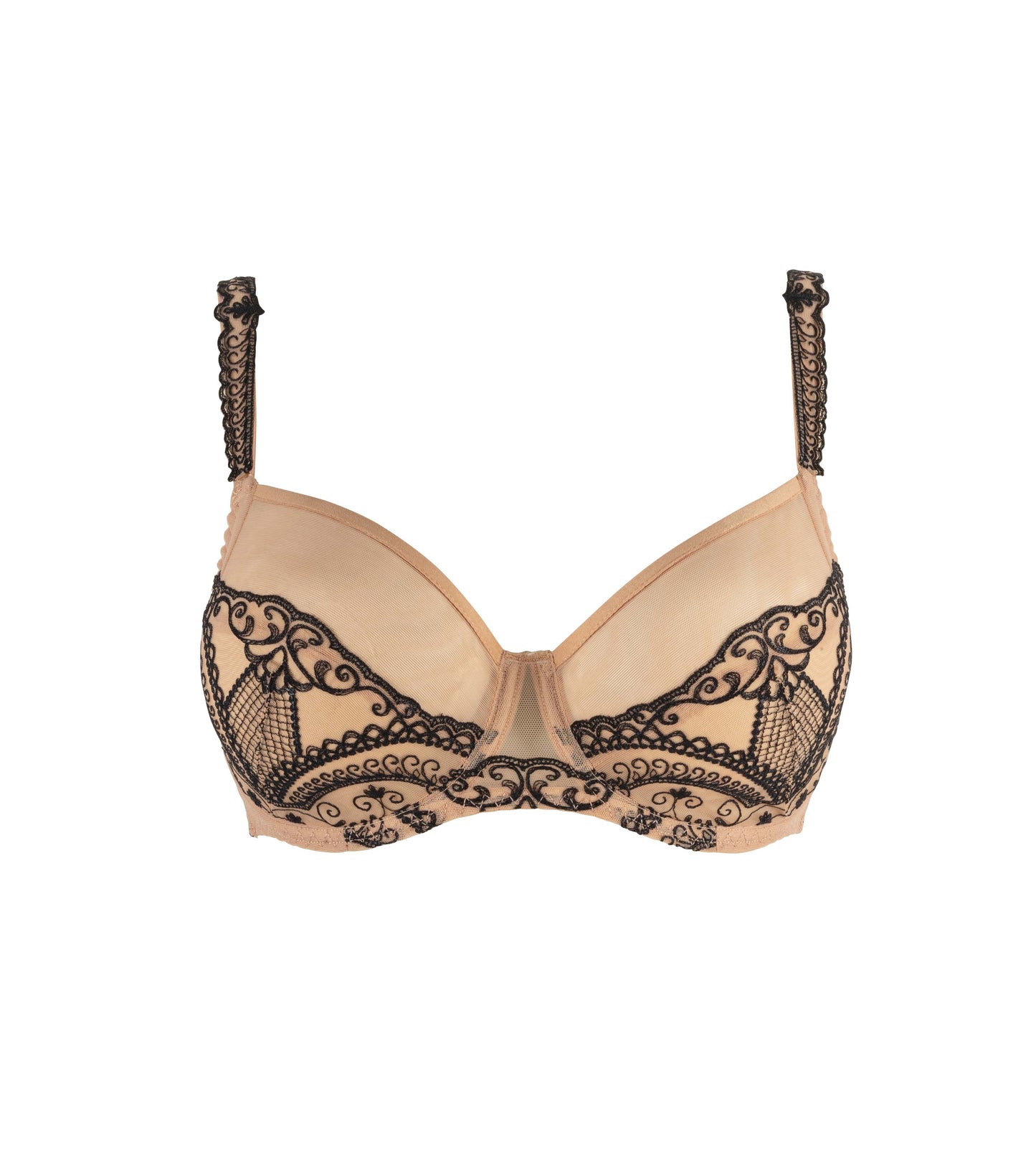 Sophisticated and luxuriously embroidered full cup bra from the Kant line by Louisa Bracq from France at DiModa Lingerie Toronto.
