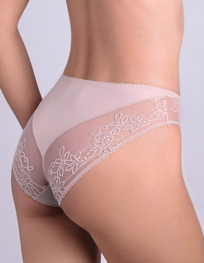 The Liberty line by Leilieve offers optimal fit and comfort in its Floral Italian Flat Lace Brief.