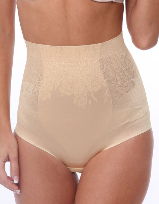 Jacquard fabric, high-waisted control culotte by Andra from Italy at Di Moda Lingerie.
