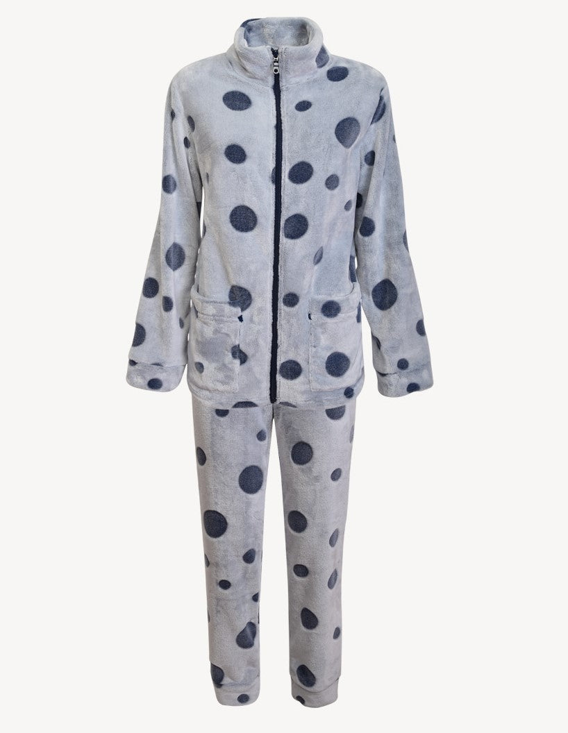 Long sleeve and long pants plush pajamas set with bubble designed fabric by SIeLEI from Italy