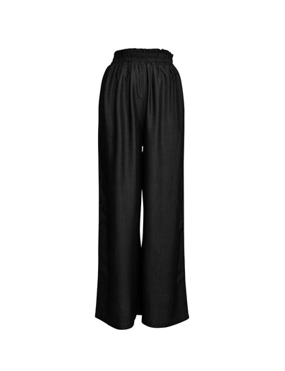 Black loose trousers from the Isla line by Verdissima from Italy